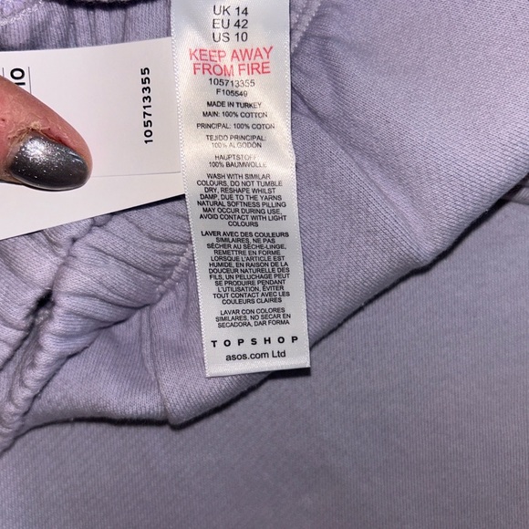 NWT Topshop Soft Lilac Lounge Pants - Picture 8 of 8